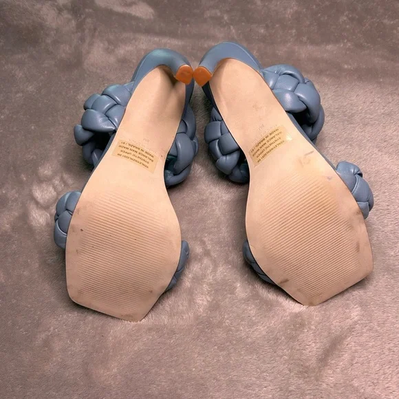 Steve Madden Light Blue Braided Heels Size 8 - Picture 5 of 9
